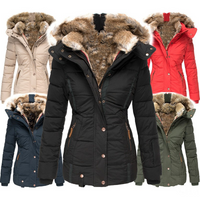 Women's Winter Puffer Jacket with Faux Fur Hood – Quilted Warm Coat, S–5XL