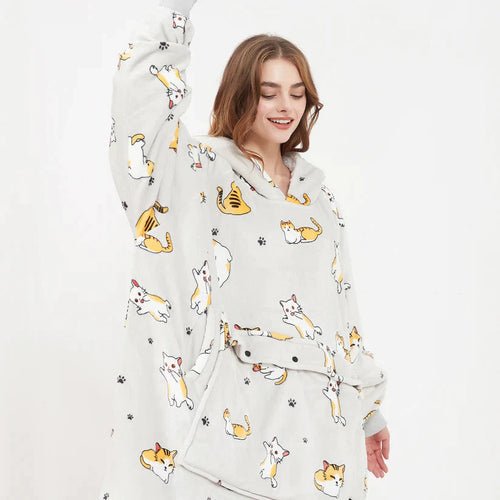 Heated Hoodie Blanket – Wearable Electric Blanket with Adjustable Heat Settings