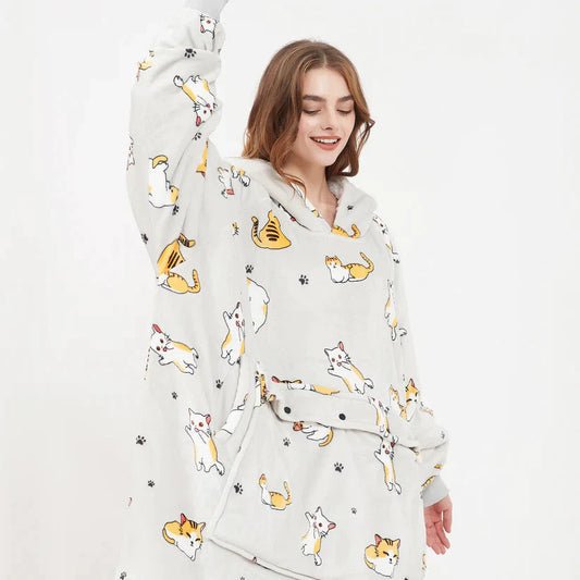 Heated Hoodie Blanket – Wearable Electric Blanket with Adjustable Heat Settings