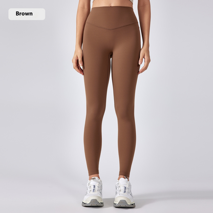 Women's High-Waisted Yoga Pants – Peach Hip Soft Breathable Leggings, Size 4–12