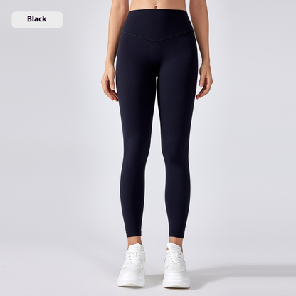 Women's High-Waisted Yoga Pants – Peach Hip Soft Breathable Leggings, Size 4–12