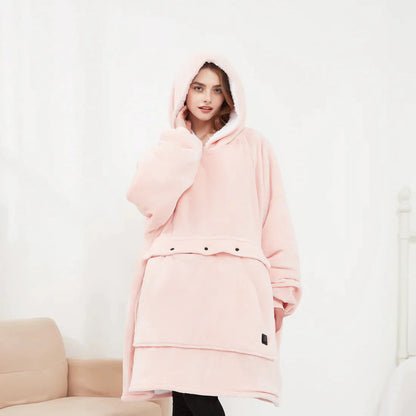 Heated Hoodie Blanket – Wearable Electric Blanket with Adjustable Heat Settings