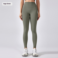 Women's High-Waisted Yoga Pants – Peach Hip Soft Breathable Leggings, Size 4–12
